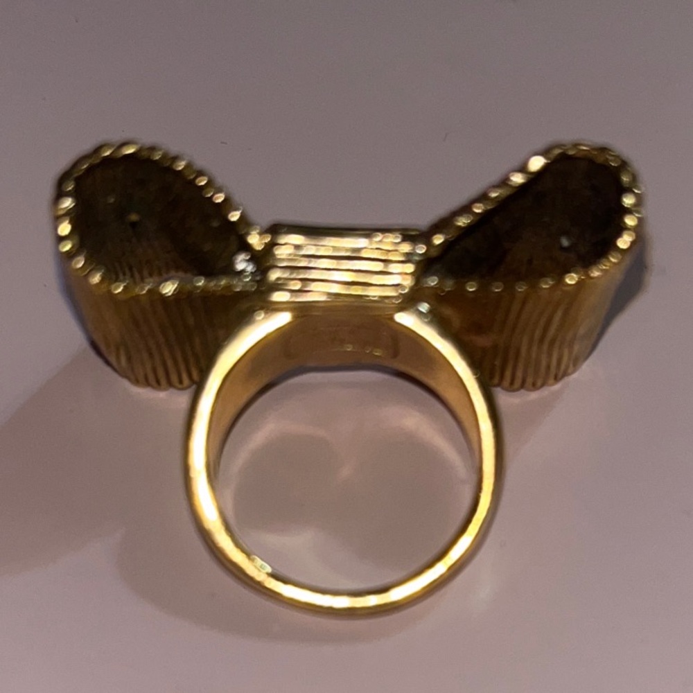 Kate Spade Gold Textured Bow Ring - Picture 3 of 6